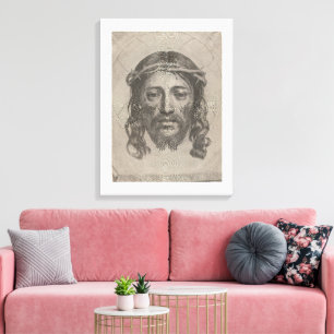 Claude Mellans Gesicht Christi 1649 Stich Leinwanddruck