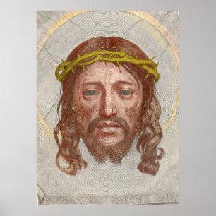 Claude Mellans Gesicht Christi 1649 Stich Poster
