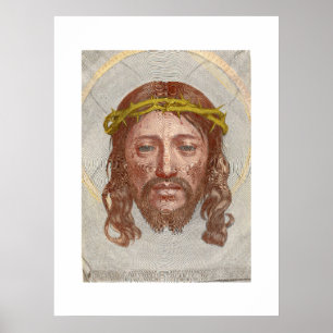 Claude Mellans Gesicht Christi 1649 Stich Poster