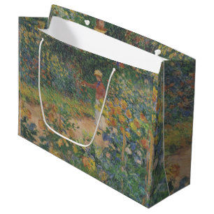 Claude Monet 1895 Vintag im Garten Große Geschenktüte