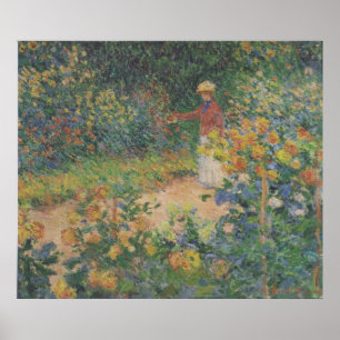 Claude Monet 1895 Vintag im Garten Poster
