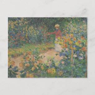 Claude Monet 1895 Vintag im Garten Postkarte