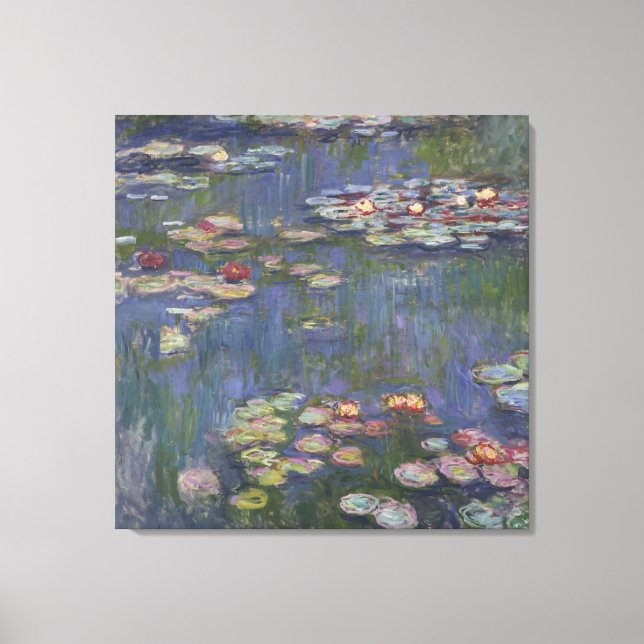 Claude Monet 1916 Vintag Water Lilies Leinwanddruck (Vorderseite)