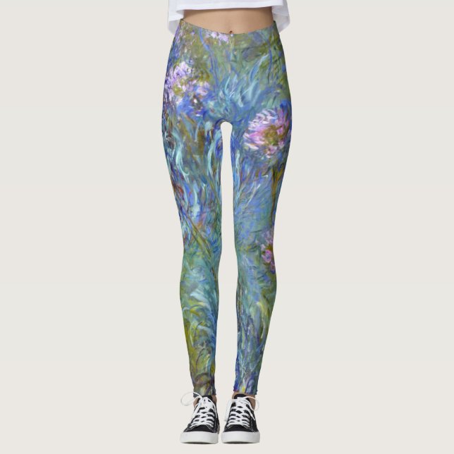 Claude Monet Agapanthus Kunstgalerie Al Porto Leggings (Vorderseite)
