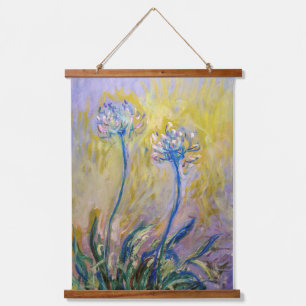 Claude Monet - Agapanthus Wandteppich Mit Holzrahmen
