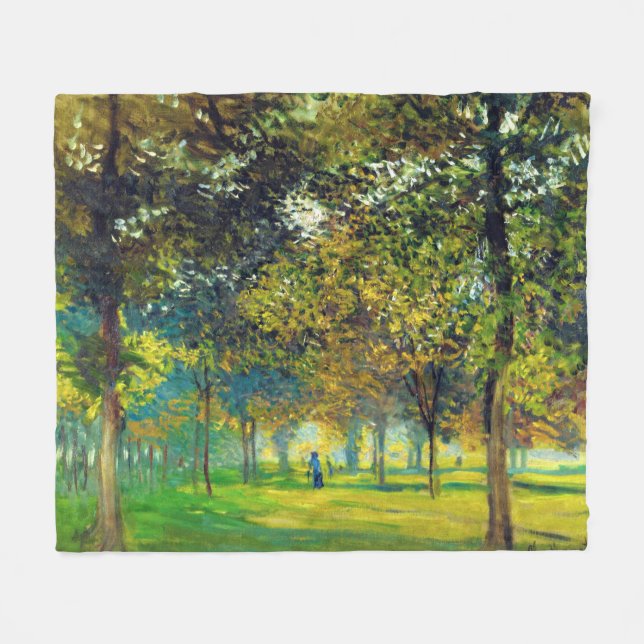 Claude Monet: Allee Du Champ De Foire Fleecedecke (Vorderseite (Horizontal))