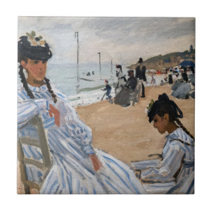 Claude Monet - Am Strand von Trouville Fliese
