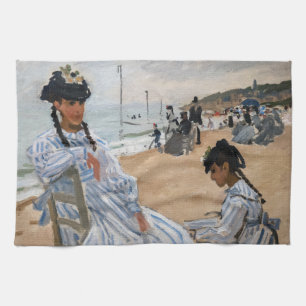 Claude Monet - Am Strand von Trouville Geschirrtuch