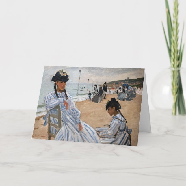 Claude Monet - Am Strand von Trouville Karte (Vorderseite)