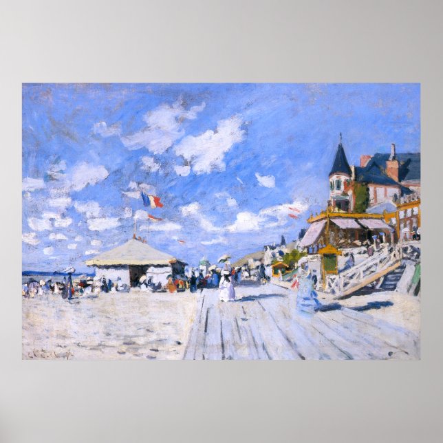 Claude Monet: Am Strand von Trouville Poster (Vorne)