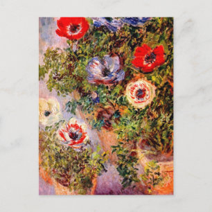 Claude Monet Anemonen Postkarte
