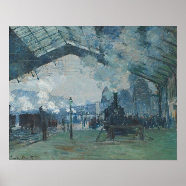 Claude Monet - Ankunft des Zuges in der Normandie Poster (Vorne)