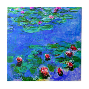 Claude Monet art: Water Lilies (rot), Fliese