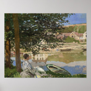 Claude Monet - Auf dem Seine-Ufer, Bennecour Poster
