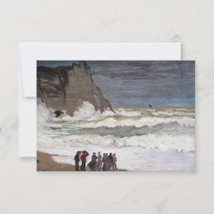 Claude Monet - Aufgewühlte See bei Etretat Dankeskarte