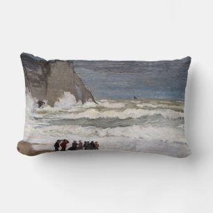 Claude Monet - Aufgewühlte See bei Etretat Lendenkissen