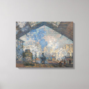 Claude Monet - Außenansicht des Bahnhofs Saint-Laz Leinwanddruck
