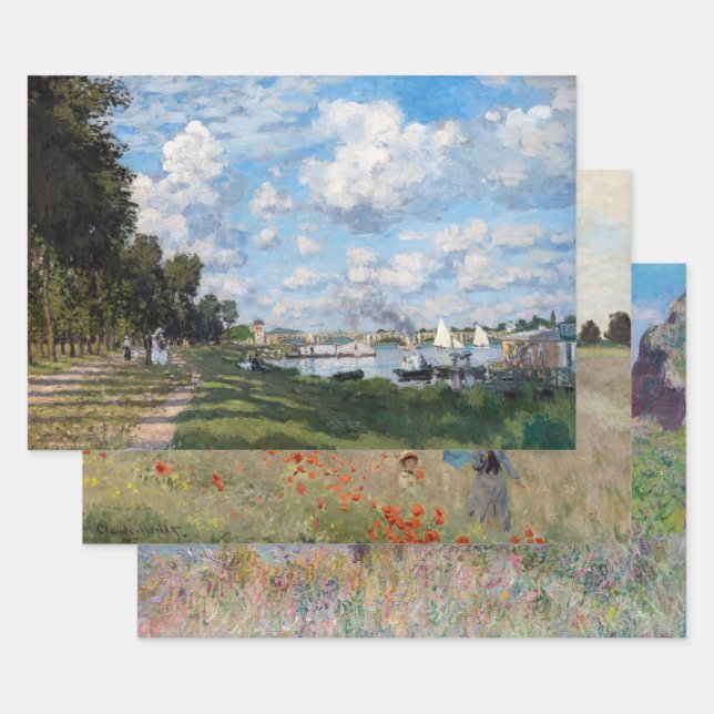 Claude Monet - Auswahl der Meisterwerke Geschenkpapier Set (Set)