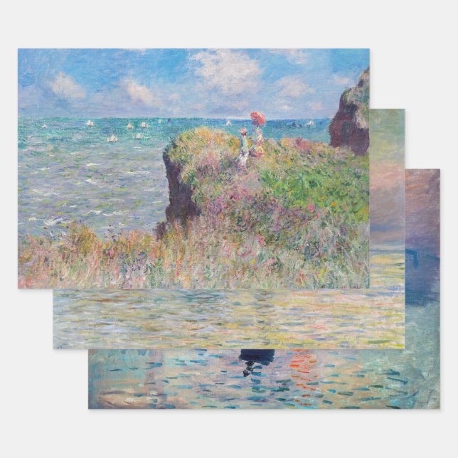Claude Monet - Auswahl von Meisterwerken aus der S Geschenkpapier Set (Set)