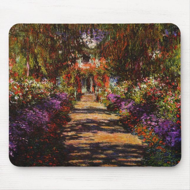 Claude Monet-Bahn in Monets Garten bei Giverny Mousepad (Vorne)