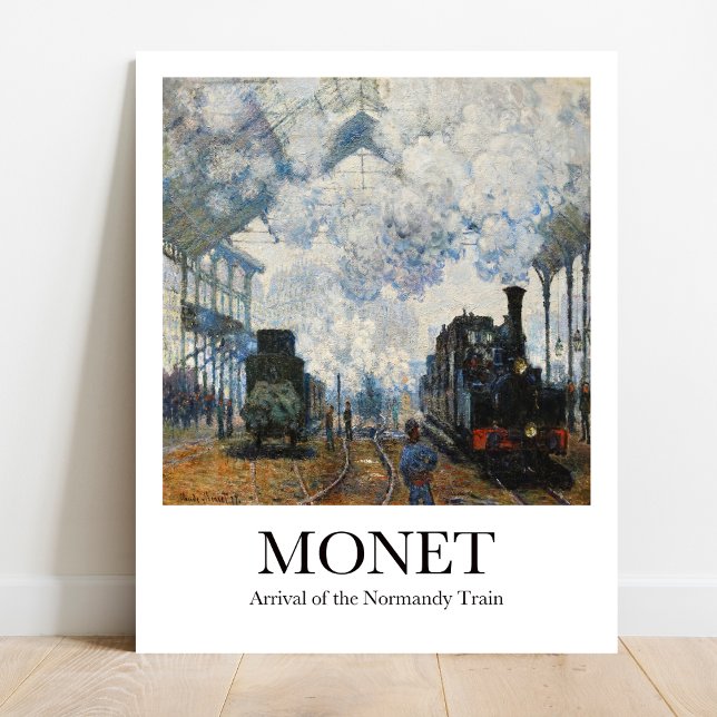 Claude Monet Bahnhof Poster (Monet's Impressionist Masterpiece: Arrival of the Normandy Train. Museum-quality poster)
