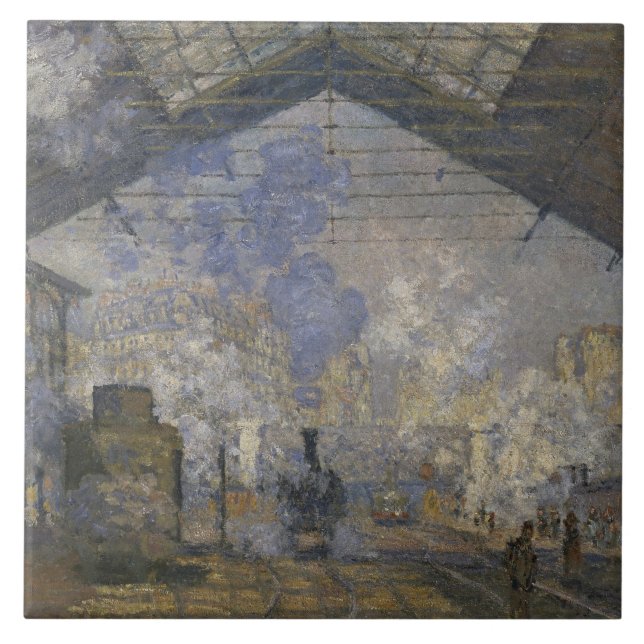 Claude Monet - Bahnhof Saint-Lazare Fliese (Vorderseite)