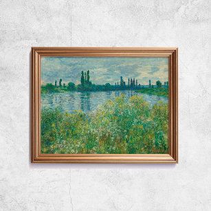 Claude Monet Banks of the Seine French Old Art Poster