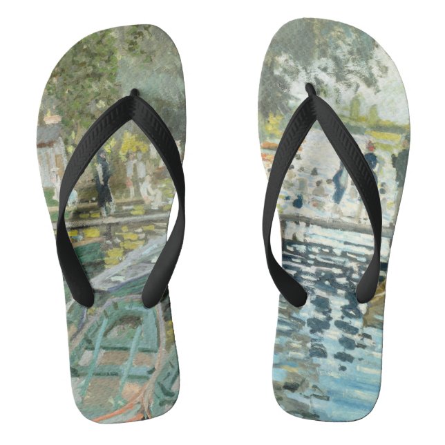 Claude Monet. Bathers in La Grenouillère Flip Flops (Fußbett)