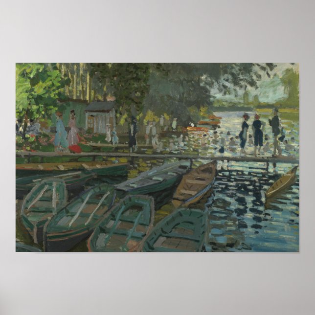 Claude Monet - Bathers in La Grenouillere Poster (Vorne)