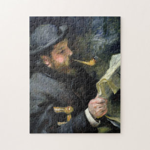 Claude Monet beim Lesen - Pierre Auguste Renoir Puzzle