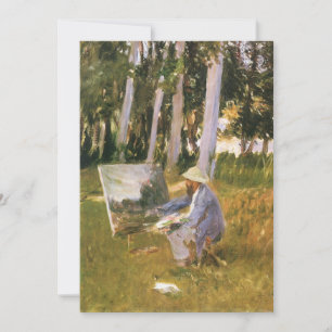 Claude Monet beim Malen, Waldrand von Sargent
