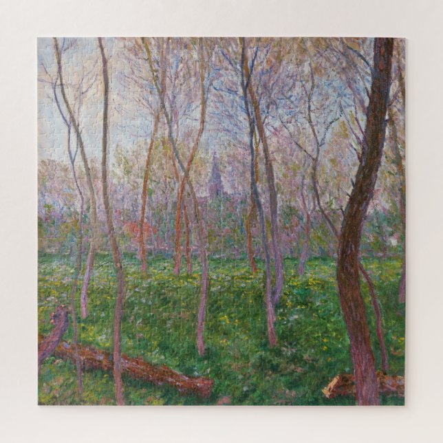 Claude Monet Bennecourt Puzzle – Waldlandschaft (Vertikal)