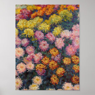 Claude Monet - Bett der Chrysanthemen Poster