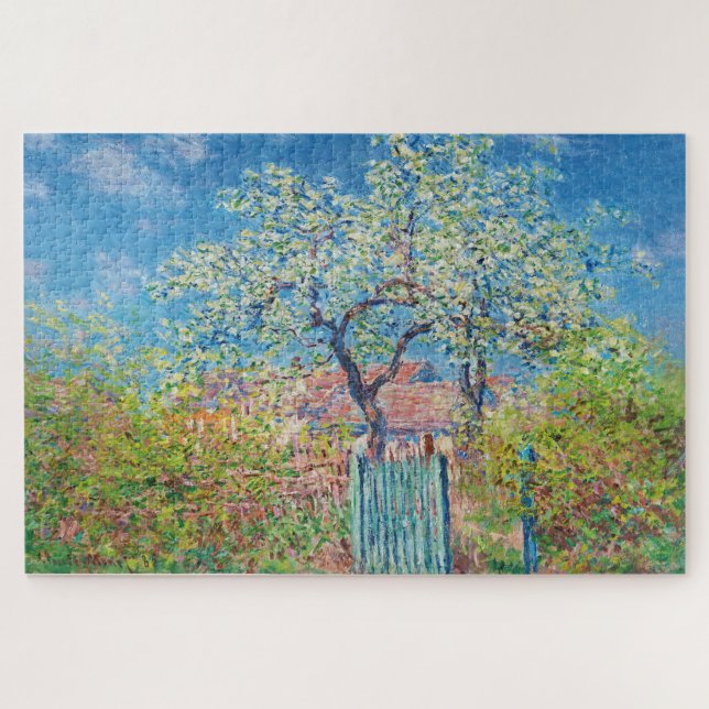 Claude Monet Birnbaum in Blüte Puzzle (Horizontal)