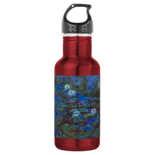 Claude Monet - Blaue Seerosen Edelstahlflasche