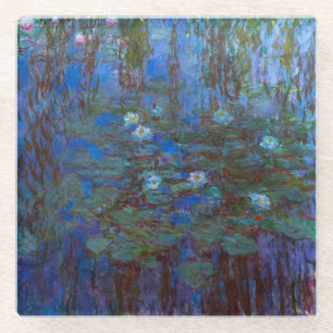 Claude Monet - Blaue Seerosen Glasuntersetzer