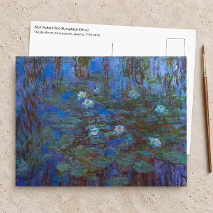 Claude Monet - Blaue Seerosen Postkarte