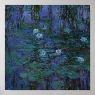 Claude Monet - blaues Wasser-Lilien Poster
