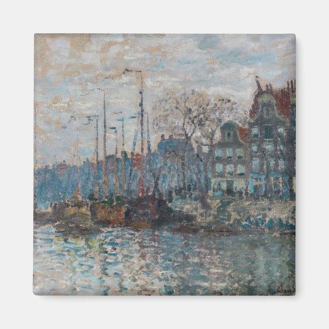 Claude Monet - Blick auf Amsterdam Magnet (Vorne)