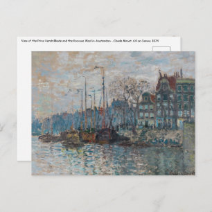 Claude Monet - Blick auf Amsterdam Postkarte
