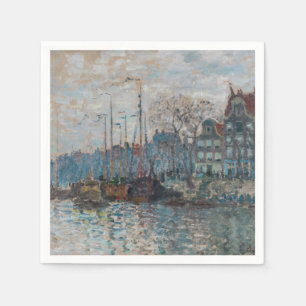 Claude Monet - Blick auf Amsterdam Serviette