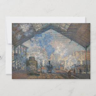 Claude Monet - Blick auf den Bahnhof Saint-Lazare Dankeskarte