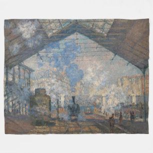 Claude Monet - Blick auf den Bahnhof Saint-Lazare Fleecedecke
