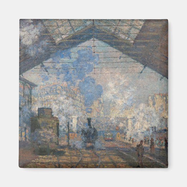Claude Monet - Blick auf den Bahnhof Saint-Lazare Magnet (Vorne)