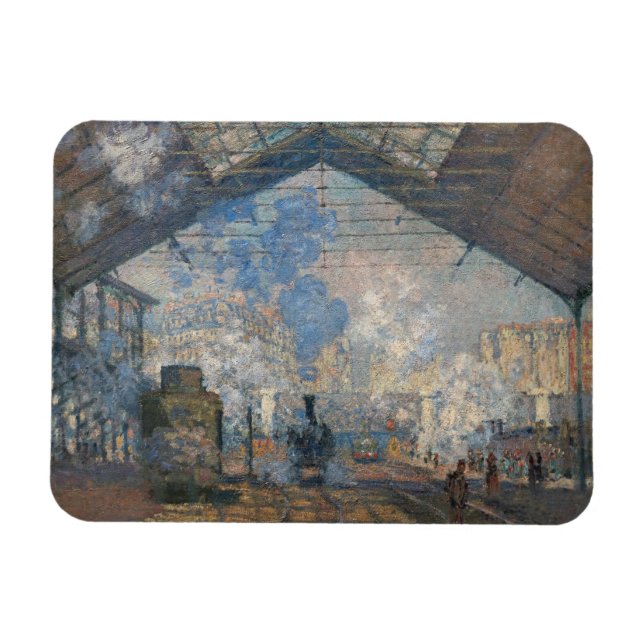 Claude Monet - Blick auf den Bahnhof Saint-Lazare Magnet (Horizontal)