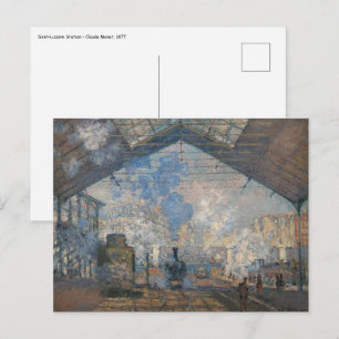 Claude Monet - Blick auf den Bahnhof Saint-Lazare Postkarte