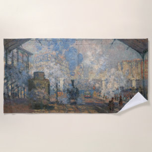 Claude Monet - Blick auf den Bahnhof Saint-Lazare Strandtuch