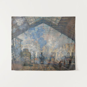 Claude Monet - Blick auf den Bahnhof Saint-Lazare Wandteppich