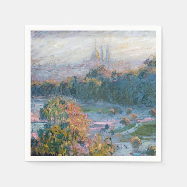 Claude Monet - Blick auf die Tuilerien, Studie Serviette (Vorderseite)