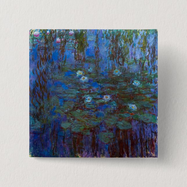 Claude Monet - Blue Water Lilies Button (Vorderseite)